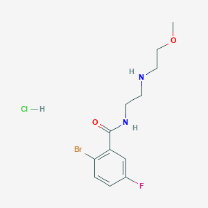 2-bromo-5-fluoro-N-[2-(2-methoxyethylamino)ethyl]benzamide;hydrochloride