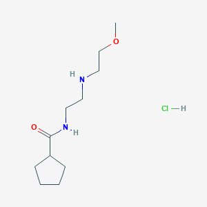 N-[2-(2-methoxyethylamino)ethyl]cyclopentanecarboxamide;hydrochloride