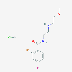 2-bromo-4-fluoro-N-[2-(2-methoxyethylamino)ethyl]benzamide;hydrochloride