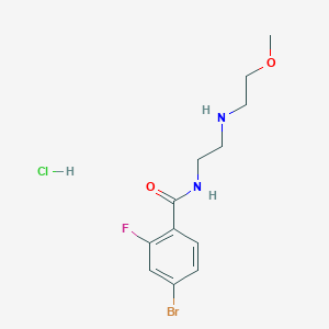 4-bromo-2-fluoro-N-[2-(2-methoxyethylamino)ethyl]benzamide;hydrochloride