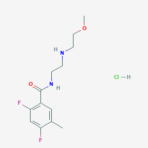 2,4-difluoro-N-[2-(2-methoxyethylamino)ethyl]-5-methylbenzamide;hydrochloride