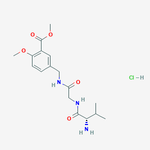 methyl 5-[[[2-[[(2S)-2-amino-3-methylbutanoyl]amino]acetyl]amino]methyl]-2-methoxybenzoate;hydrochloride