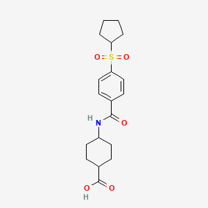 4-[(4-Cyclopentylsulfonylbenzoyl)amino]cyclohexane-1-carboxylic acid