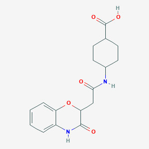 4-[[2-(3-oxo-4H-1,4-benzoxazin-2-yl)acetyl]amino]cyclohexane-1-carboxylic acid