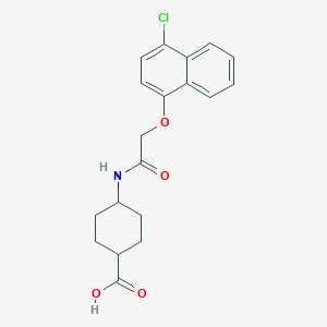 4-[[2-(4-Chloronaphthalen-1-yl)oxyacetyl]amino]cyclohexane-1-carboxylic acid