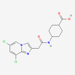 4-[[2-(6,8-Dichloroimidazo[1,2-a]pyridin-2-yl)acetyl]amino]cyclohexane-1-carboxylic acid