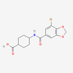 4-[(7-Bromo-1,3-benzodioxole-5-carbonyl)amino]cyclohexane-1-carboxylic acid