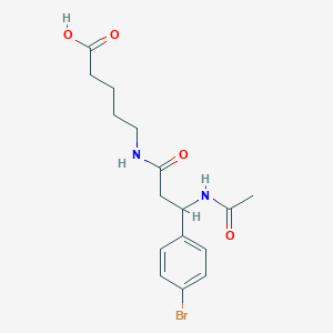 5-[[3-Acetamido-3-(4-bromophenyl)propanoyl]amino]pentanoic acid