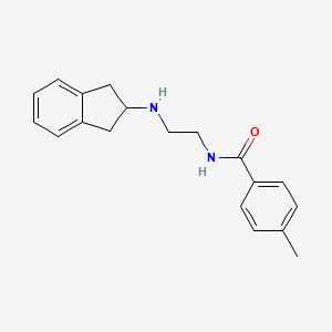 N-[2-(2,3-dihydro-1H-inden-2-ylamino)ethyl]-4-methylbenzamide