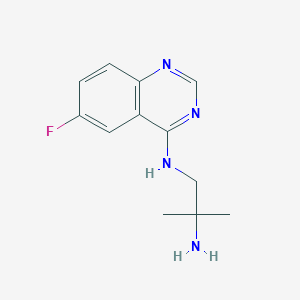 N1-(6-fluoroquinazolin-4-yl)-2-methylpropane-1,2-diamine