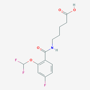 5-[[2-(Difluoromethoxy)-4-fluorobenzoyl]amino]pentanoic acid