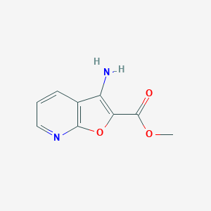 molecular formula C9H8N2O3 B066621 Methyl 3-aminofuro[2,3-b]pyridine-2-carboxylate CAS No. 181283-75-0