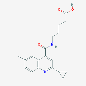 5-[(2-Cyclopropyl-6-methylquinoline-4-carbonyl)amino]pentanoic acid