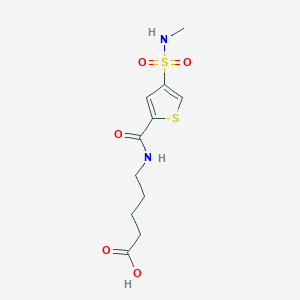 5-[[4-(Methylsulfamoyl)thiophene-2-carbonyl]amino]pentanoic acid