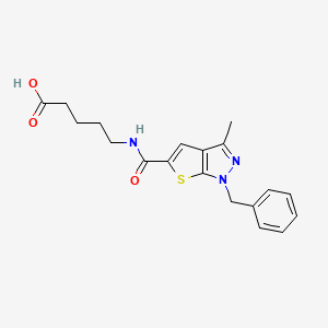 5-[(1-Benzyl-3-methylthieno[2,3-c]pyrazole-5-carbonyl)amino]pentanoic acid