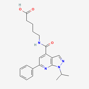 5-[(6-Phenyl-1-propan-2-ylpyrazolo[3,4-b]pyridine-4-carbonyl)amino]pentanoic acid