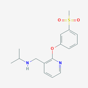 N-[[2-(3-methylsulfonylphenoxy)pyridin-3-yl]methyl]propan-2-amine