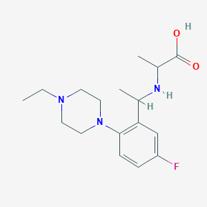 2-[1-[2-(4-Ethylpiperazin-1-yl)-5-fluorophenyl]ethylamino]propanoic acid