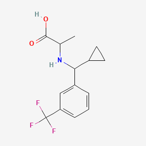 2-[[Cyclopropyl-[3-(trifluoromethyl)phenyl]methyl]amino]propanoic acid