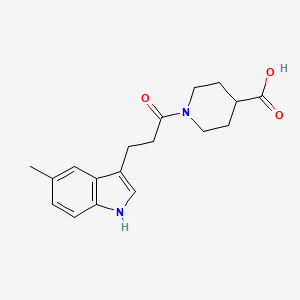 1-[3-(5-methyl-1H-indol-3-yl)propanoyl]piperidine-4-carboxylic acid