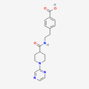 4-[2-[(1-Pyrazin-2-ylpiperidine-4-carbonyl)amino]ethyl]benzoic acid