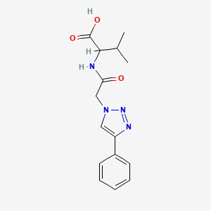 3-Methyl-2-[[2-(4-phenyltriazol-1-yl)acetyl]amino]butanoic acid