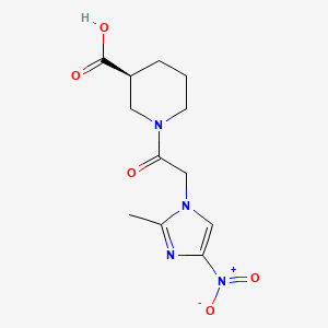 (3S)-1-[2-(2-methyl-4-nitroimidazol-1-yl)acetyl]piperidine-3-carboxylic acid