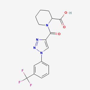 1-[1-[3-(Trifluoromethyl)phenyl]triazole-4-carbonyl]piperidine-2-carboxylic acid