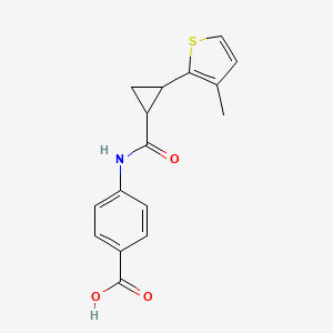 4-[[2-(3-Methylthiophen-2-yl)cyclopropanecarbonyl]amino]benzoic acid