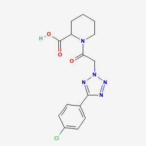 1-[2-[5-(4-Chlorophenyl)tetrazol-2-yl]acetyl]piperidine-2-carboxylic acid