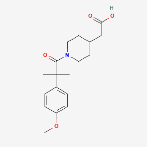 2-[1-[2-(4-Methoxyphenyl)-2-methylpropanoyl]piperidin-4-yl]acetic acid