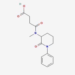 4-[Methyl-(2-oxo-1-phenylpiperidin-3-yl)amino]-4-oxobutanoic acid