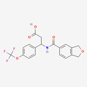 3-(1,3-Dihydro-2-benzofuran-5-carbonylamino)-3-[4-(trifluoromethoxy)phenyl]propanoic acid