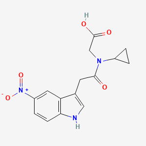 2-[cyclopropyl-[2-(5-nitro-1H-indol-3-yl)acetyl]amino]acetic acid