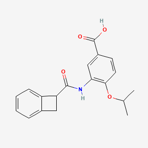 3-(Bicyclo[4.2.0]octa-1,3,5-triene-7-carbonylamino)-4-propan-2-yloxybenzoic acid