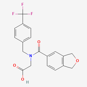 2-[1,3-Dihydro-2-benzofuran-5-carbonyl-[[4-(trifluoromethyl)phenyl]methyl]amino]acetic acid