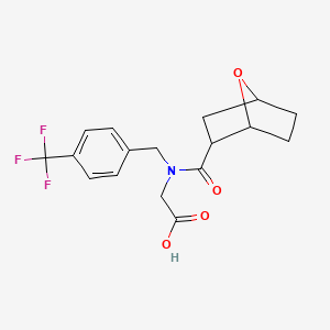 2-[7-Oxabicyclo[2.2.1]heptane-2-carbonyl-[[4-(trifluoromethyl)phenyl]methyl]amino]acetic acid