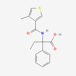 2-[(4-Methylthiophene-3-carbonyl)amino]-2-phenylbutanoic acid