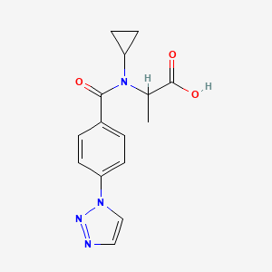 2-[Cyclopropyl-[4-(triazol-1-yl)benzoyl]amino]propanoic acid