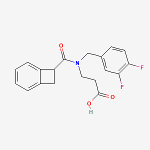 3-[Bicyclo[4.2.0]octa-1,3,5-triene-7-carbonyl-[(3,4-difluorophenyl)methyl]amino]propanoic acid