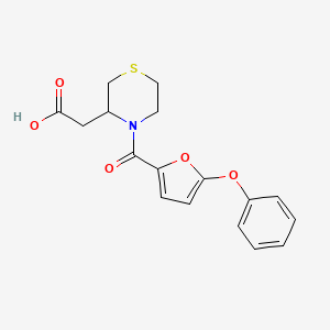 2-[4-(5-Phenoxyfuran-2-carbonyl)thiomorpholin-3-yl]acetic acid