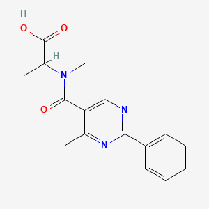 2-[Methyl-(4-methyl-2-phenylpyrimidine-5-carbonyl)amino]propanoic acid