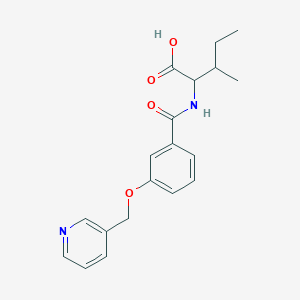 3-Methyl-2-[[3-(pyridin-3-ylmethoxy)benzoyl]amino]pentanoic acid