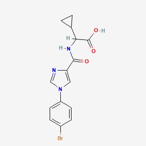 2-[[1-(4-Bromophenyl)imidazole-4-carbonyl]amino]-2-cyclopropylacetic acid