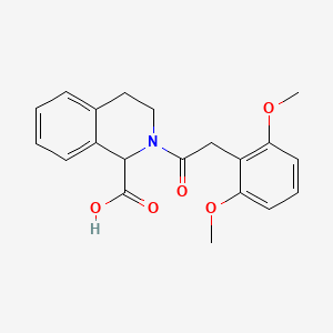 2-[2-(2,6-dimethoxyphenyl)acetyl]-3,4-dihydro-1H-isoquinoline-1-carboxylic acid