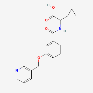 2-Cyclopropyl-2-[[3-(pyridin-3-ylmethoxy)benzoyl]amino]acetic acid