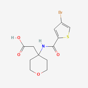 2-[4-[(4-Bromothiophene-2-carbonyl)amino]oxan-4-yl]acetic acid