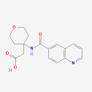 2-[4-(Quinoline-6-carbonylamino)oxan-4-yl]acetic acid