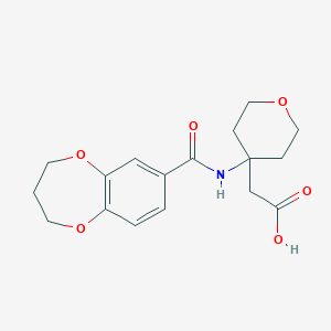 2-[4-(3,4-dihydro-2H-1,5-benzodioxepine-7-carbonylamino)oxan-4-yl]acetic acid