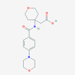 2-[4-[(4-Morpholin-4-ylbenzoyl)amino]oxan-4-yl]acetic acid